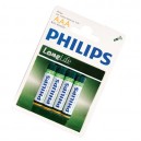 Boîte de 12 blisters de 4 unités de R-03 piles salines (AAA) PHILIPS