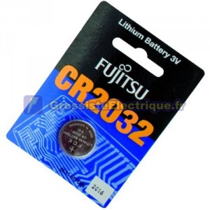 Encadré 20 U. Batterie 3 V CR2032 Fujitsu LITHIO